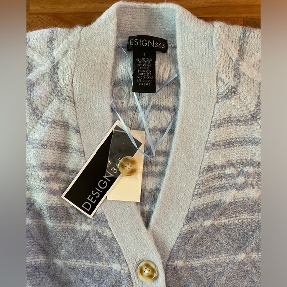 NWT Design 365 Blue Combo Cardi - Picture 9 of 10